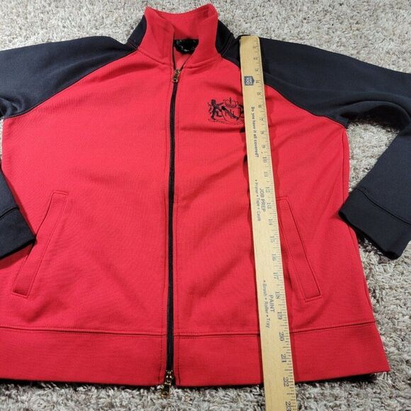 Lauren Ralph Lauren Jacket Womens Large Red Black Full Zip Crest - Picture 6 of 8